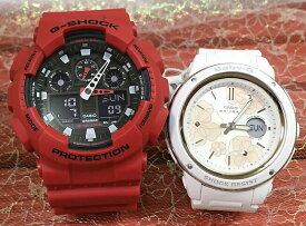 恋人たちのGショックペア G-SHOCK BABY-G ペアウォッチ ペア腕時計 カシオ 2本セット アナデジ GA-100B-4AJF BGA-150FL-7AJFプレゼント ラッピング無料 新品 メッセージカード手書きします あす楽対応