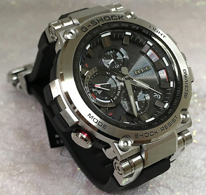 国内正規品 カシオCASIO 腕時計 G-SHOCK ジーショック MT-G Bluetooth 搭載 電波ソーラー MTG-B1000-1AJF  メンズ 人気 ラッピング無料 電波ソーラー g-shock ブラック　メタルブレスあす楽対応 | 時計のジュエリータイム　ムラタ