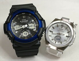 恋人たちのGショックペアウォッチ G-SHOCK BABY-G ペア腕時計 カシオ電波ソーラー 2本セット アナデジ GAW-100B-1A2JF MSG-W200-7AJF ラッピング無料 手書きのメッセージカード あす楽対応