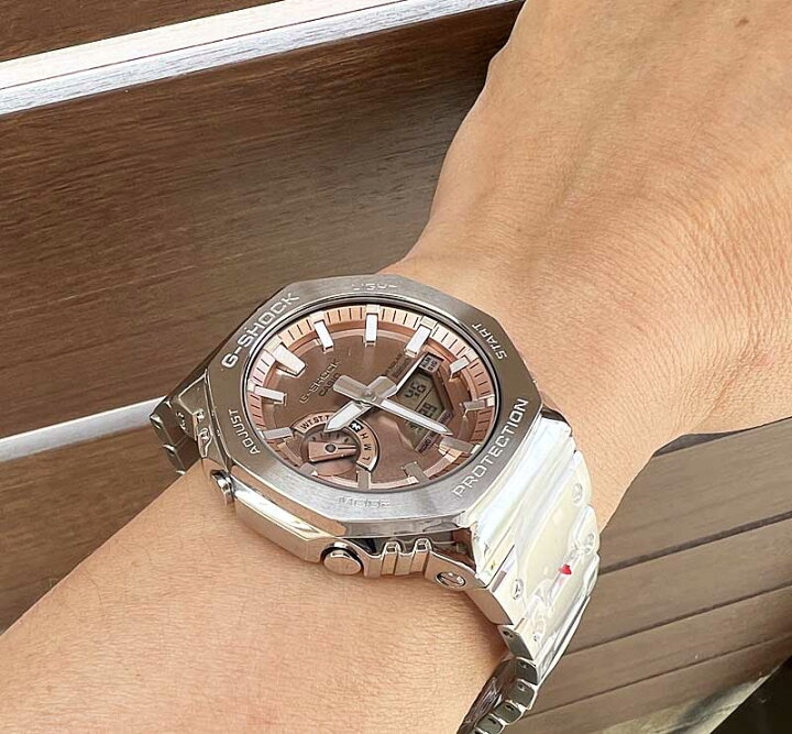 楽天市場】奇麗なピンクカシオGショック フルメタル サーモンピンク  