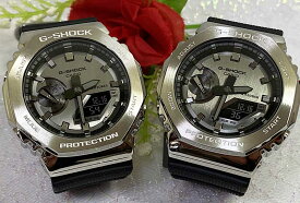 恋人たちのGショックペアウオッチ G-SHOCK カシオ 2本セット GM-2100-1AJF GM-2100-1AJF 双子 電池式 アナデジ デジタル ラッピング無料 メッセージカード手書きします あす楽対応 クリスマス プレゼント 誕生日 御祝い還暦 銀婚式 結婚記念日 婚約