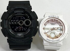 恋人たちのGショック ペアウオッチ G-SHOCK BABY-G カシオ 2本セット GD-100-1BJF BGA-250-7A2JF プレゼント ラッピング無料 手書きのメッセージカード あす楽対応 g-shock クリスマス プレゼント　クリスマス プレゼント 誕生日 御祝い還暦 銀婚式 結婚記念日 婚約