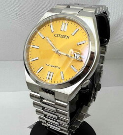 国内正規品2年保証　CITIZEN腕時計　メンズ腕時計 ブランドCitizen Collection　シチズン コレクション　イエロー文字盤　自動巻き腕時計　ツヨサコレクション TSUYOSACollection 5気圧防水 NJ0150-81Z