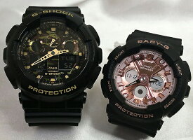 恋人たちのGショック ペアウオッチ G-SHOCK BABY-G ペア腕時計 カシオ 2本セット アナデジ GA-100CF-1A9JF BA-130-1A4JF 黒ブラック ラッピング無料 手書きのメッセージカードお付けします あす楽対応 クリスマス プレゼント 誕生日 御祝い還暦 銀婚式 結婚記念日 婚約