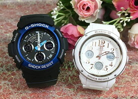 恋人たちのGショックペア G-SHOCK BABY-G ペアウォッチ ペア腕時計 カシオ 2本セット gショック ベビーg アナデジ AW-591-2AJF BGA-150EF-7BJF お揃い ギフト ラッピング無料 新品 メッセージカード手書きします