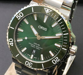 オリスアクイスデイト ORIS メンズウォッチ ダイバーズ メンズ腕時計 越前打刃物プレゼント 純正ラバーストラッププレゼント 733.7730.4157M 自動巻き ギフト ラッピング無料 国内正規3年保証 あす楽対応 父の日ギフト