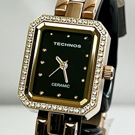 テクノス 腕時計 レデイスウォッチ クォーツ TECHNOS technos 腕時計 T9831PB ブラック文字盤 セラミック ラッピング無料 手書きのメッセージカード あす楽対応