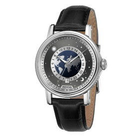 エポス メンズ腕時計 EPOS epos emotion24h Globe 339024HBK 自動巻き 機械式 シースルー オートマチック 皮ベルト スイス腕時計 メンズウオッチ 越前打刃物プレゼント