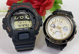 恋人たちのGショック ペアウオッチ G-SHOCK BABY-G ペア腕時計 カシオ 2本セット DW-6900B-9 BGA-151EF-1BJF プレゼント ギフト ラッピング無料 メッセージカード クリスマス プレゼント　クリスマス プレゼント 誕生日 御祝い還暦 銀婚式 結婚記念日 婚約