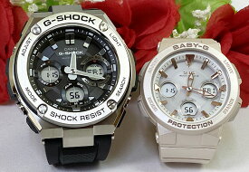 恋人たちのGショックペアウォッチ G-SHOCK BABY-G カシオ 2本セット 電波ソーラー GST-W110-1AJF BGA-2510-4AJF ラッピング無料 手書きのメッセージカード あす楽対応