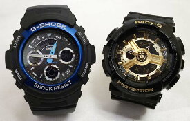 恋人たちのGショックペアウオッチ G-SHOCK BABY-G ペアウォッチ ペア腕時計 カシオ 2本セット アナデジ AW-591-2AJF BA-110-1AJF ラッピング無料 新品 メッセージカード手書きします あす楽対応 クリスマス プレゼント 誕生日 御祝い還暦 銀婚式 結婚記念日 婚約