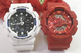 恋人たちのGショック ペアウォッチ G-SHOCK ペア腕時計 カシオ 2本セット gショック アナデジ GA-100B-7AJF GA-110AC-4AJF プレゼント ギフト ラッピング無料 メッセージカード手書きします あす楽対応