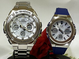 恋人たちのGショックペアウォッチ G-SHOCK BABY-G ソーラー電波 カシオ 2本セット アナデジ GST-W110D-7AJF MSG-W600-2AJF ラッピング無料 手書きのメッセージカード　あす楽対応