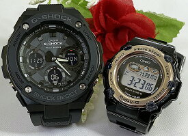 恋人たちのGショックペアウォッチ G-SHOCK BABY-G カシオ 2本セット 電波ソーラー GST-W100G-1BJF BGR-3003U-1JF ラッピング無料　あす楽対応