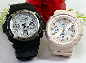 �y���̏؁@�i���̏؁z���l������G�V���b�N �\�[���[�d�g �y�A�E�H�b�` G-SHOCK BABY-G �y�A�r���v �J�V�I 2�{�Z�b�g g�V���b�N �x�r�[g �A�i�f�W AWG-M100S-7AJF BGA-2800-4A2JF