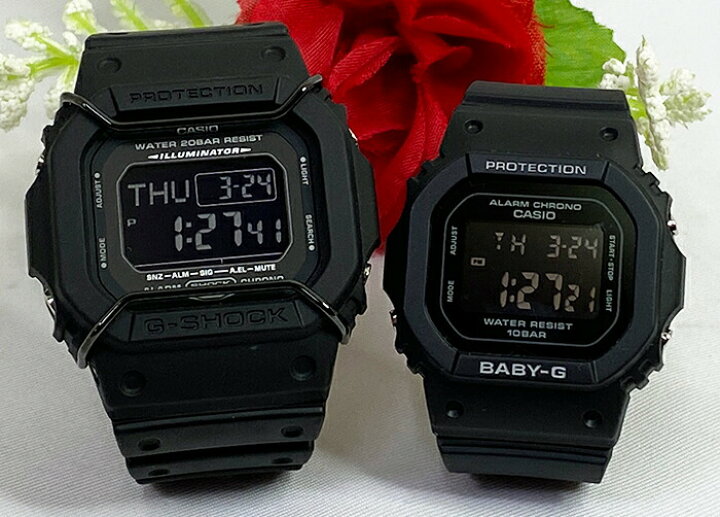 電池式 恋人たちのGショック ペアウオッチ G-SHOCK BABY-G ペア腕時計 カシオ 2本セット DW-D5600P-1JF BGD- 565-1JF デジタル ラッピング無料 あす楽対応 時計のジュエリータイム ムラタ