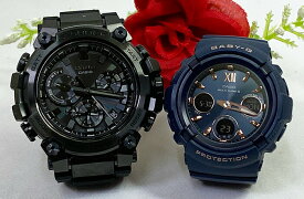 恋人たちのGショックペア G-SHOCK BABY-G ペアウォッチ ペア腕時計 カシオ 2本セット gショック 電波ソーラー MTG-B3000B-1AJF BGA-2800-2AJF ラッピング無料 手書きのメッセージカード あす楽対応