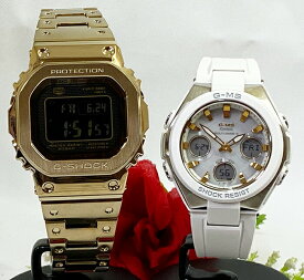 恋人たちのGショックペア G-SHOCK BABY-G ペアウォッチ ソーラー電波 カシオ 2本セット GMW-B5000GD-9JF MSG-W100-7A2JF ラッピング無料 手書きのメッセージカード あす楽対応