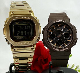 恋人たちのGショックペア G-SHOCK BABY-G ペアウォッチ ソーラー電波 カシオ 2本セット GMW-B5000GD-9JF BGA-2510-5AJF ラッピング無料 手書きのメッセージカード あす楽対応