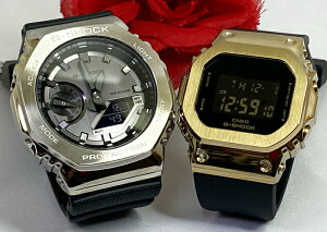 ペアウオッチ gショック恋人たちのGショックペアウオッチ G-SHOCK カシオ 2本セット GM-2100-1AJF GM-S5600GB-1JF 電池式 アナデジ デジタル g-shock 手書きします あす楽対応 プレゼント 誕生日 御祝い