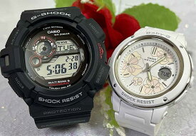 恋人たちのGショックペアウオッチ G-SHOCK BABY-G カシオ 2本セット GW-9300-1JF BGA-150FL-7AJF ソーラー発電 デジタル アナデジ ラッピング無料 メッセージカード手書きします あす楽対応プレゼント　クリスマス プレゼント 誕生日 御祝い還暦 銀婚式 結婚記念日 婚約