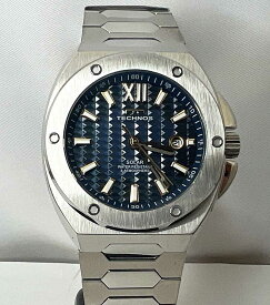 テクノス 腕時計 メンズウォッチ 電池交換不要ソーラーです TECHNOS ラッピング無料 手書きのメッセージカード あす楽対応　T9C04SN 　ブルー青文字盤 ラグジュアリーな雰囲気の美しい腕時計　アルパイン