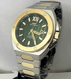 テクノス 腕時計 メンズウォッチ 電池交換不要ソーラーです TECHNOS ラッピング無料 手書きのメッセージカード あす楽対応　T9C04TM 　グリーン文字盤　ラグジュアリーな雰囲気の美しい腕時計　アルパイン