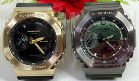 恋人たちのGショック ペアウオッチ G-SHOCK カシオ 2本セット gショック 電池式 アナデジ GM-2100G-1A9JF GM-2100B-3AJF メタルシリーズ プレゼント ラッピング無料 メッセージカード g-shockあす楽対応　クリスマス プレゼント 誕生日 御祝い還暦 銀婚式 結婚記念日 婚約