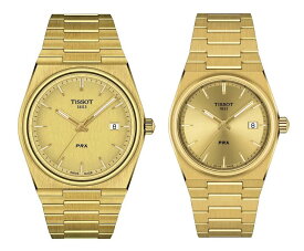 【腕時計収納ケースプレゼント】TISSOT ティソ PRX クォーツ ペアウオッチ T137.410.33.021.00 T137.210.33.021.00 イエローゴールド T-Classic 電池式 ケース径40ミリ&35ミリ 2本セット ラッピング無料 あす楽対応　リクルートウオッチ