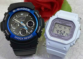 恋人たちのGショック ペアウオッチ Gショック ペア G-SHOCK BABY-G ペア腕時計 カシオ 2本セット アナデジ AW-591-2AJF BGD-565SC-2JF ラッピング無料 g-shock メッセージカード手書きします あす楽対応　クリスマス プレゼント 誕生日 御祝い還暦 銀婚式 結婚記念日 婚約