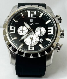 サルバトーレマーラ 腕時計 メンズウォッチ Salvatore Marra SM22111-SSBK/BK クロノグラフ ラッピング無料 手書きのメッセージカード あす楽対応 ラバーベルト