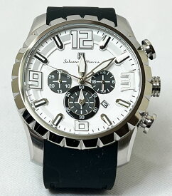 サルバトーレマーラ 腕時計 メンズウォッチ Salvatore Marra SM22111-SSWH/BK クロノグラフ ラッピング無料 手書きのメッセージカード あす楽対応 ラバーベルト