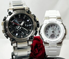 恋人たちのGショックペアウオッチgショック 人気 婚約　夫婦 高級　クリスマス プレゼント おすすめ G-SHOCK BABY-G ペアウォッチ ペア腕時計 カシオ 2本セット gショック 電波ソーラー MTG-B3000D-1AJF BGA-1100GR-7BJF ラッピング無料 手書きのメッセージカード