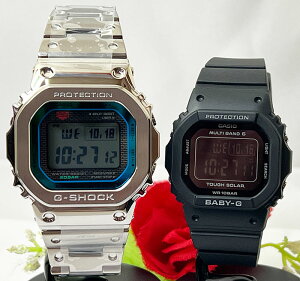 ペアウオッチ gショック恋人たちのGショック ペアウオッチ G-SHOCK BABY-G カシオ 2本セット GMW-B5000PC-1JF BGD-5650-1CJF  クリスマス 誕生日 御祝い 銀婚式 結婚記念日 人気 婚約 夫婦 高級 クリ