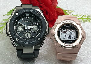 ペアウオッチ gショック恋人達のGショック ペアウォッチ G-SHOCK BABY-G カシオ 2本セット ソーラー電波 アナデジ GST-W300-1AJF BGR-3003NC-4JF お付けします