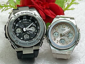 �y���Ȃ��ƍ��ށA���ꂩ��̎��ԁz�؃A�E�I�b�` g�V���b�N���l�B��G�V���b�N �y�A�E�I�b�`�@��l��G-SHOCK�@�d�g�\�[���[ BABY-G �J�V�I 2�{�Z�b�g �A�i�f�W GST-W310-1AJF MSG-W610FE-4AJF �N���X�}�X 