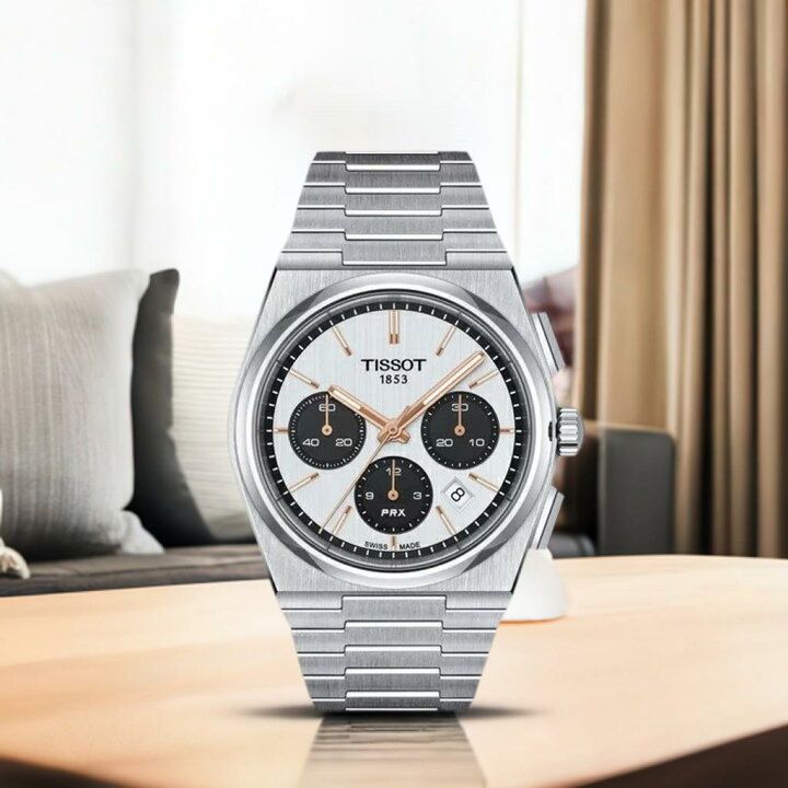 楽天市場】TISSOT ティソ PRX オートマティック クロノグラフ メンズ 