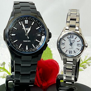 カシオ OCEANUS オシアナス 腕時計 ペアウオッチ 電波時計 OCW-S100B-1AJF OCW-70PJ-7AJF ラッピング無料 手書きのメッセージカードお付けします