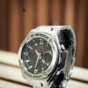 【人気のフルメタルのごつい腕時計】 G-SHOCK カシオ メンズウオッチ プレゼント GST-W110D-1AJF 電波ソーラー 大人のG-SHOCK Gスチール 腕時計 ラッピング無料 愛の証 メッセージカード手書きします 腕tの太い方にお勧めいたします