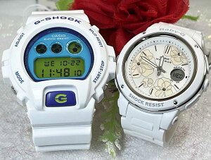 恋人たちのGショック ペアウオッチ G-SHOCK BABY-G ペア腕時計 カシオ 2本セット 白 ホワイト 電池式 アナデジ DW-6900RCS-7JFBGA-150FL-7AJFプレゼント プレゼント 誕生日 御祝い 銀婚式 結婚記念日 婚