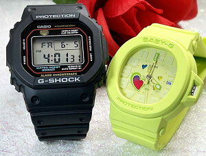 �y���̏� �ꏏ�Ƀ^�t�Ȏ����������z G�V���b�N �y�A�E�I�b�` G-SHOCK BABY-G �y�A�r���v �J�V�I 2�{�Z�b�g DW-5600RL-1JFBGA-10-3AJF�@ �f�W�^�� �a���� ��j���җ� �⍥�� �����L�O�� ����l�C ����v�w
