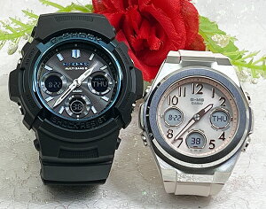 �y���Ȃ��ƍ��ށA���ꂩ��̎��ԁz�y�A�E�I�b�` g�V���b�N���l�B��G�V���b�N �y�A�E�H�b�` G-SHOCK BABY-G �J�V�I 2�{�Z�b�g �\�[���[�d�g �A�i�f�W AWG-M100A-1AJF MSG-W610FE-4AJF ���t�����܂�