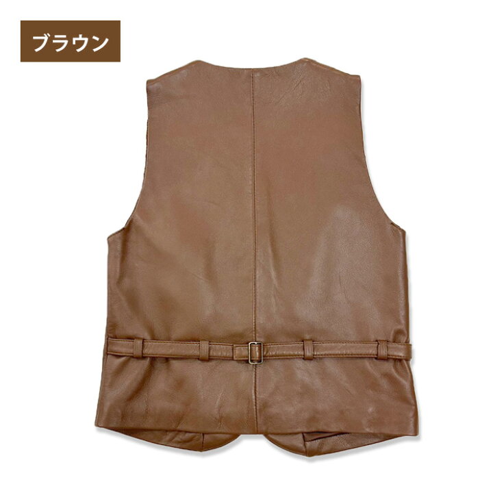 楽天市場】レザーベスト レザージレ 革ベスト 革ジレ レディース 本革 