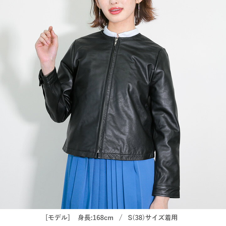 楽天市場】レザージャケット ノーカラー ノーカラージャケット レザー 