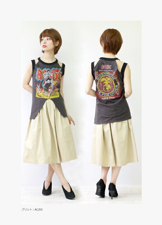 楽天市場 リメイク ロック プリント Tシャツ Ukr501 レディース ヴィンテージ ブラック ガンズアンドローゼズ 追跡可能メール便対応 神戸パティーナ