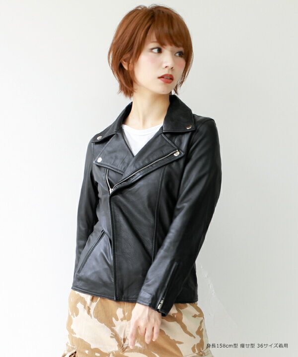 楽天市場 レザージャケット ダブルライダース レディース 本革 革ジャン ラムレザー ブラック Xs L Jtp Leatherシリーズ 有料ラッピング対応 L001blk 神戸パティーナ