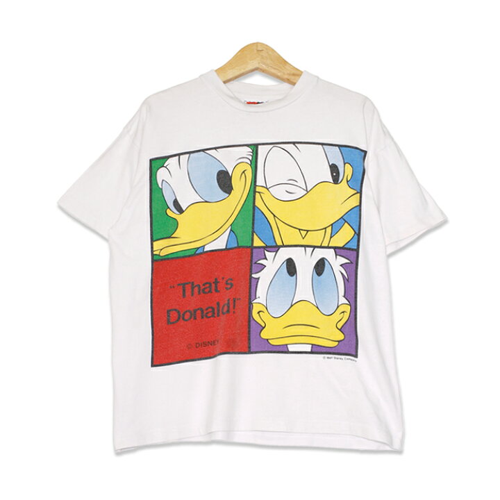 楽天市場 ディズニー Disney ドナルド ダック プリント 半袖tシャツ メンズmサイズ ブラック ユーズド 古着 T0518 243 神戸パティーナ