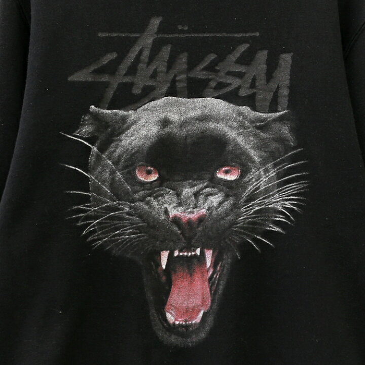 楽天市場】Stussy ステューシー 黒豹プリント スウェットシャツ 