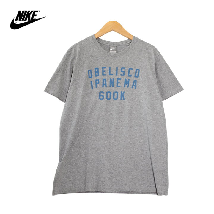 楽天市場 オベリスコ イパネマ書店 ナイキ サンパウロ バックプリント 半袖tシャツ メンズxlサイズ グレー Nike ユーズド 古着 T0807 48 神戸パティーナ