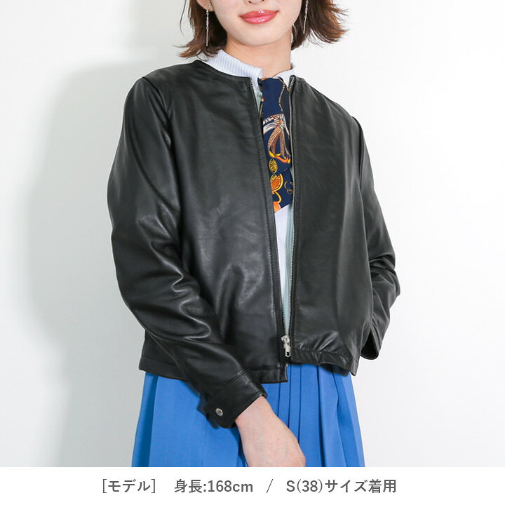 楽天市場】レザージャケット ノーカラー 革ジャン 皮ジャン ジャケット  
